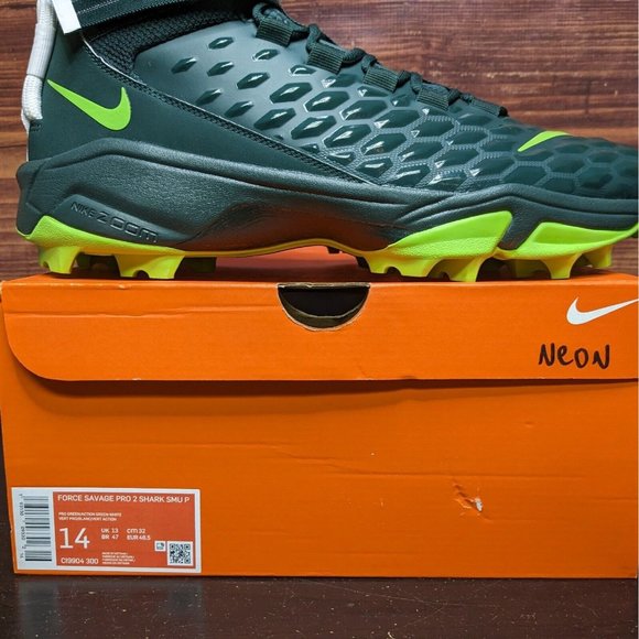 Nike Force Savage Pro 2 Mid Shark Men\'s 14 Michigan State PE football cleats